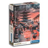 Clementoni - Puzzle 500 Piezas Compact Evening In Kyoto High Quality Collection
