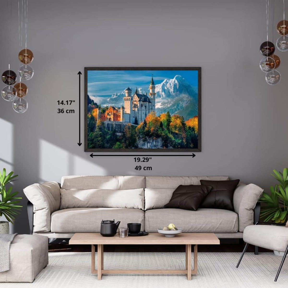 Clementoni - Puzzle 500 Piezas Compact Neuschwanstein Castle High Quality Collection