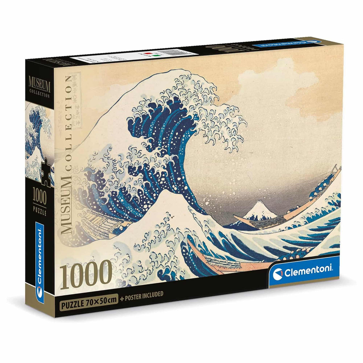 Clementoni - Puzzle 1000 Piezas La Gran Ola de Kanagawa High Quality Collection