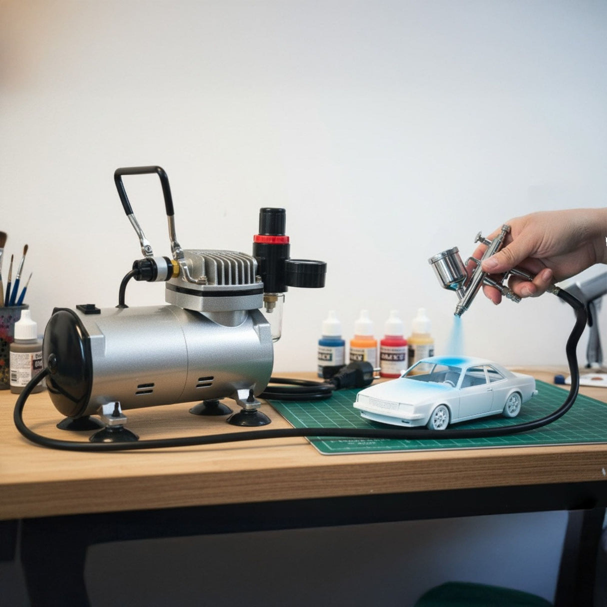 Compresor para Aerógrafos Profesional Mejorado con Conexión 1/8 BSP