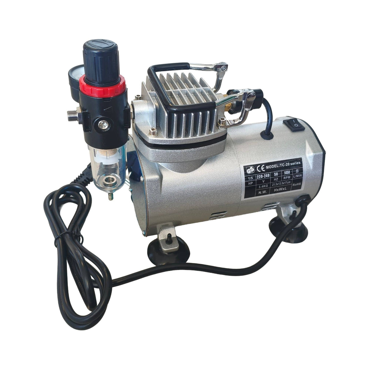 Compresor para Aerógrafos Profesional Mejorado con Conexión 1/8 BSP