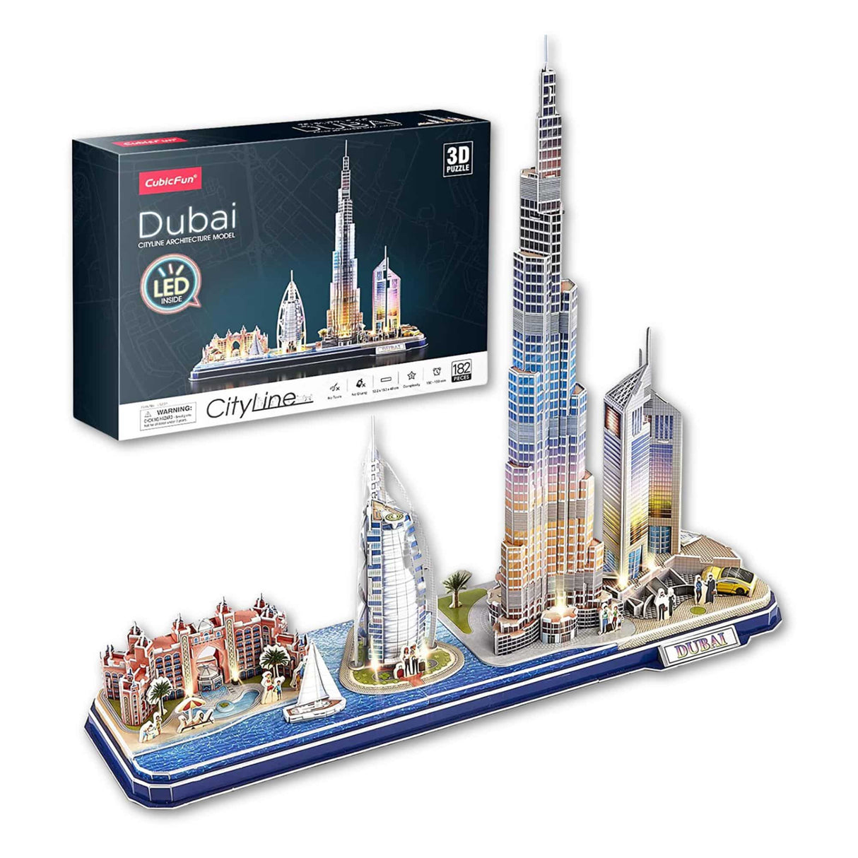 Cubicfun Cityline - Puzzle 3D Dubai LED