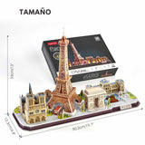 Cubicfun Cityline - Puzzle 3D Paris LED