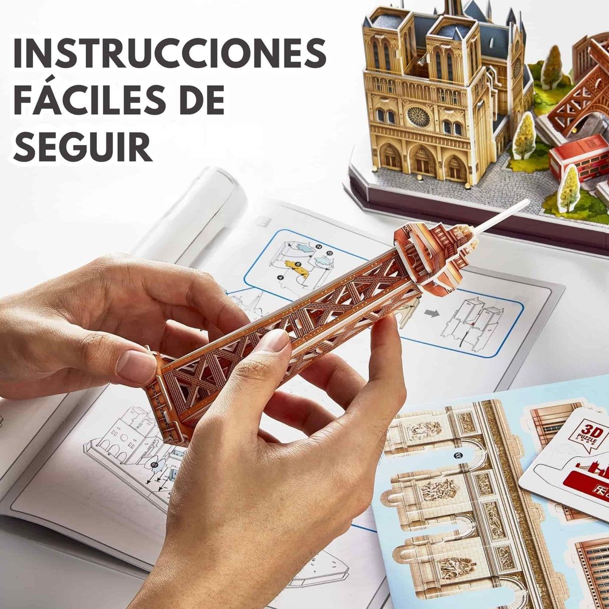 Cubicfun Cityline - Puzzle 3D Paris LED