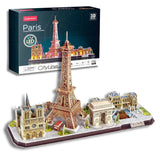 Cubicfun Cityline - Puzzle 3D Paris LED