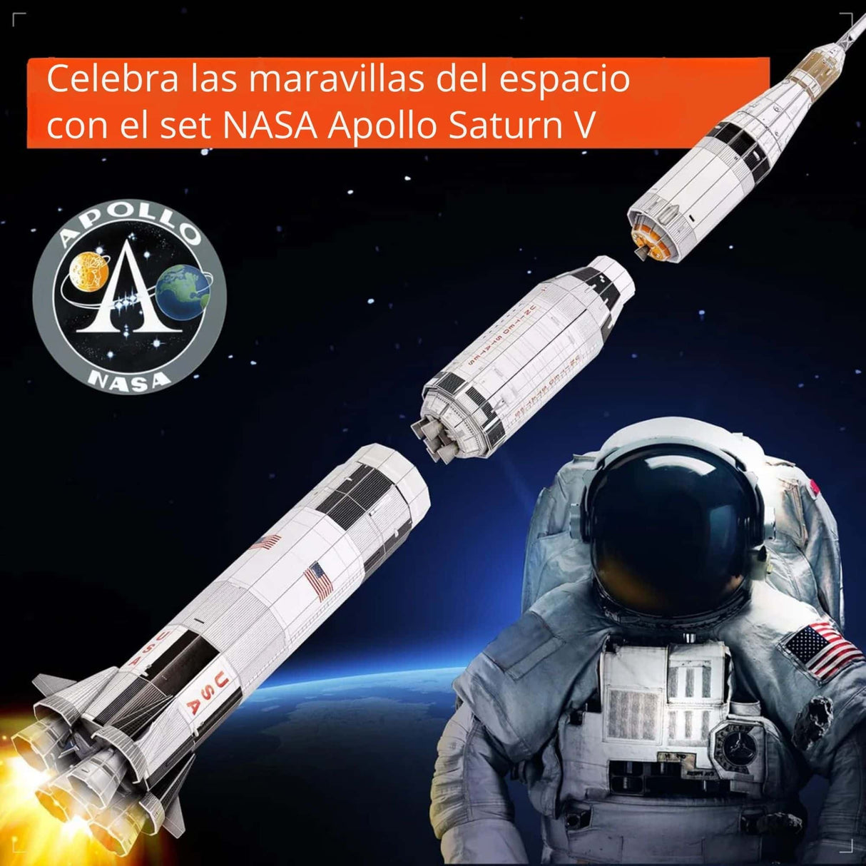 Cubicfun NASA - Puzzle 3D Apollo Saturn V