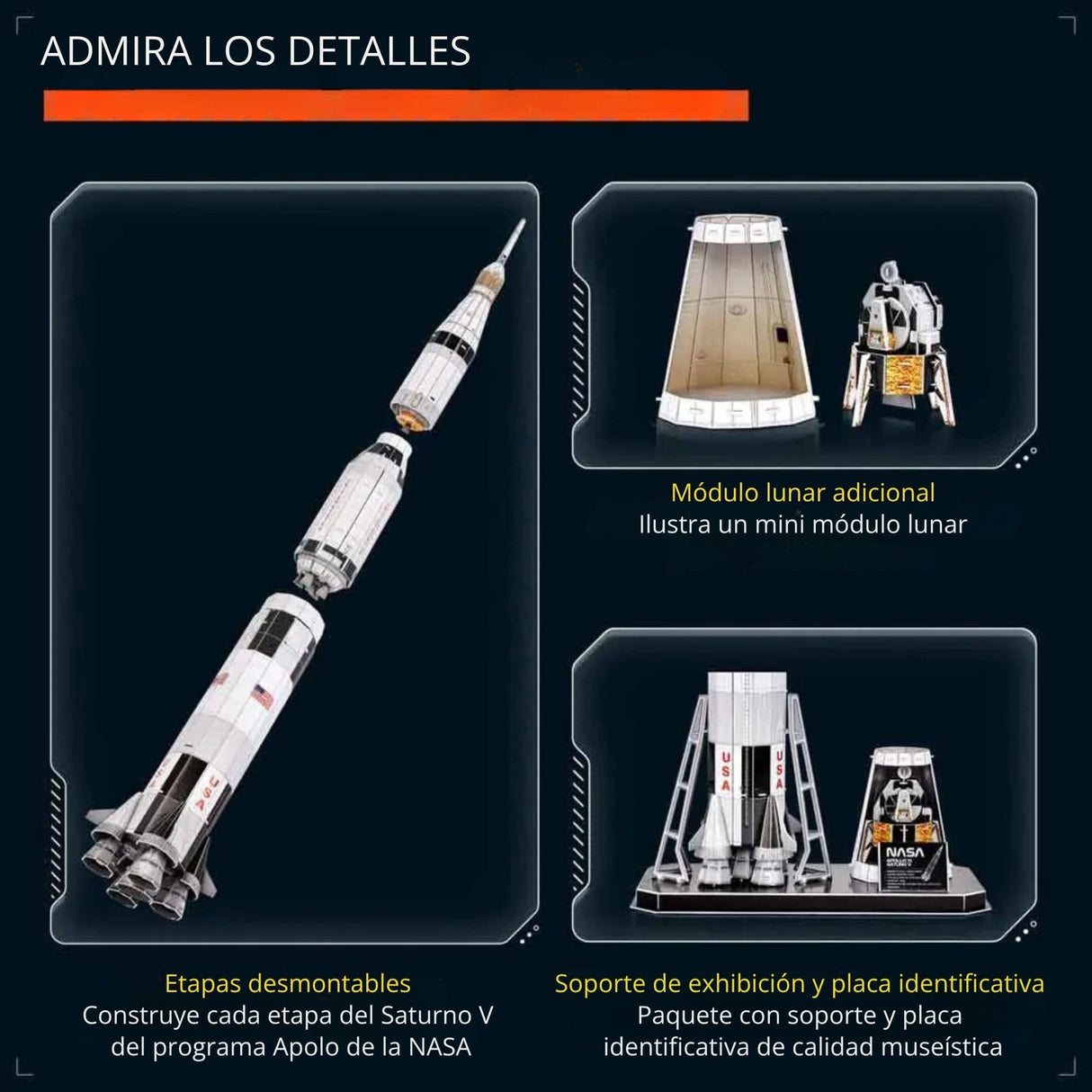 Cubicfun NASA - Puzzle 3D Apollo Saturn V