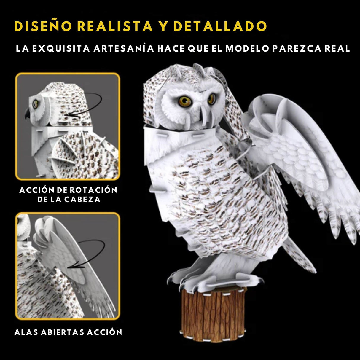 Cubicfun National Geographic - Puzzle 3D Animales Buho Nival