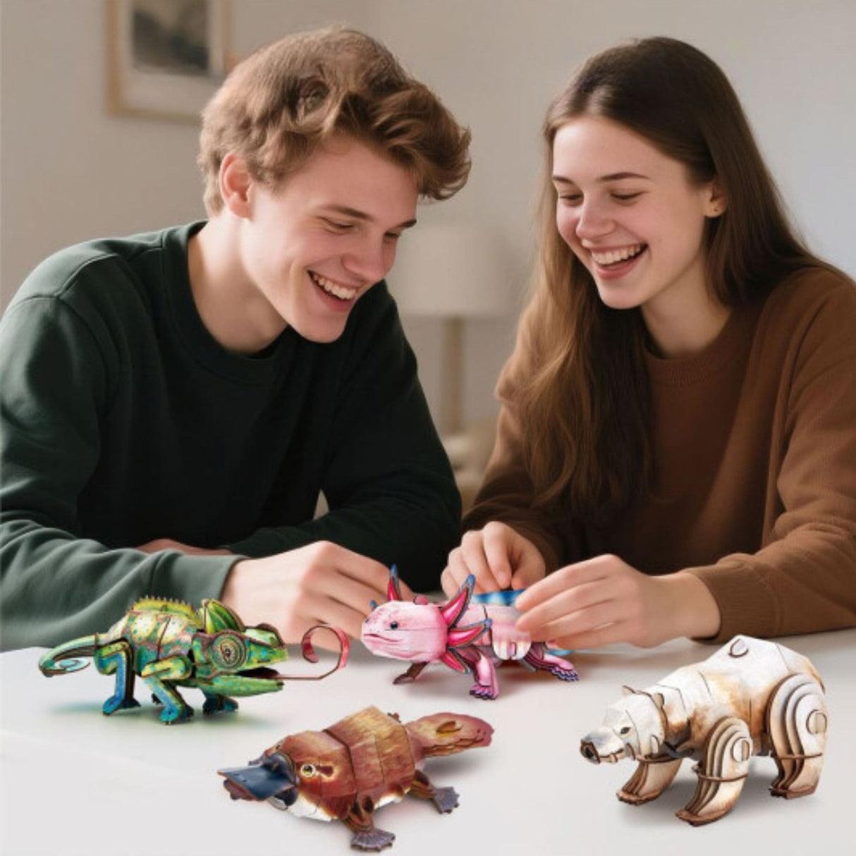 Cubicfun National Geographic - Puzzle 3D Animales Salvajes Camaleón Velado
