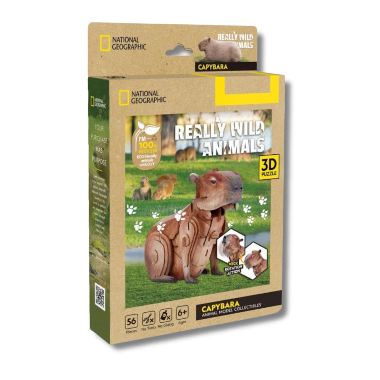 Cubicfun National Geographic - Puzzle 3D Animales Salvajes Capibara