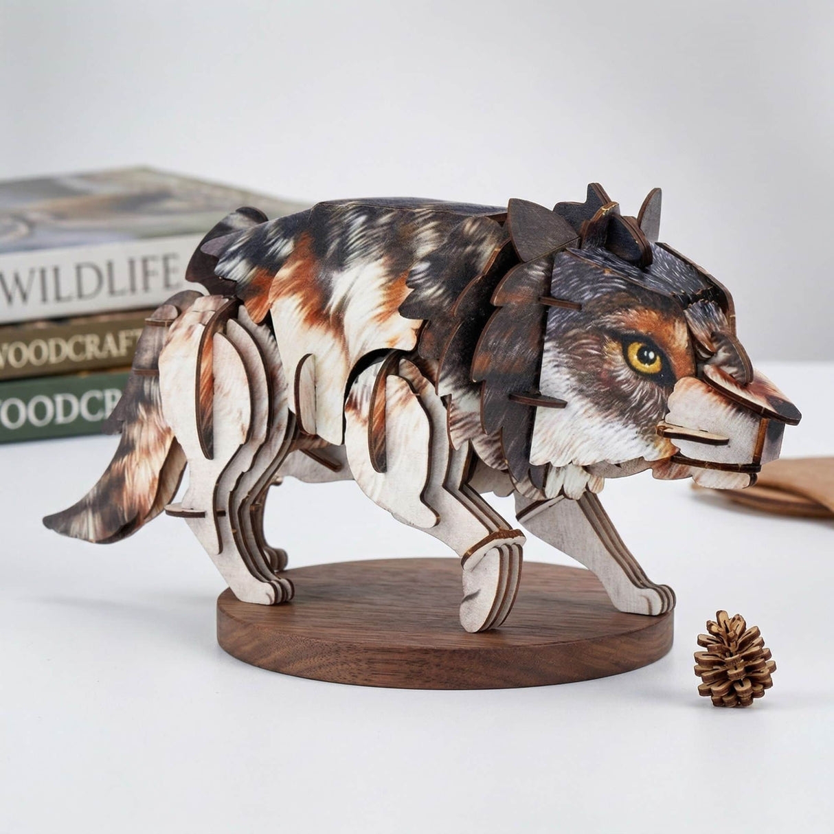 Cubicfun National Geographic - Puzzle 3D Animales Salvajes Lobo Gris
