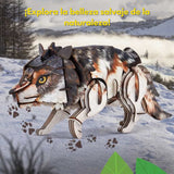 Cubicfun National Geographic - Puzzle 3D Animales Salvajes Lobo Gris