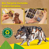 Cubicfun National Geographic - Puzzle 3D Animales Salvajes Lobo Gris