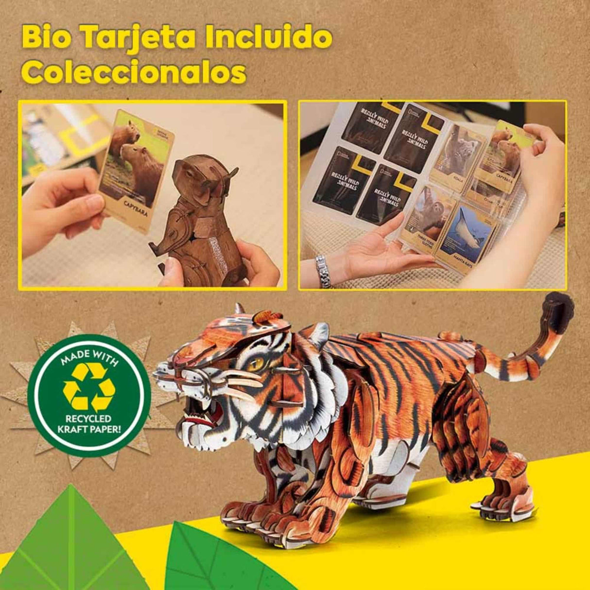 Cubicfun National Geographic - Puzzle 3D Animales Salvajes Tigre Siberiano