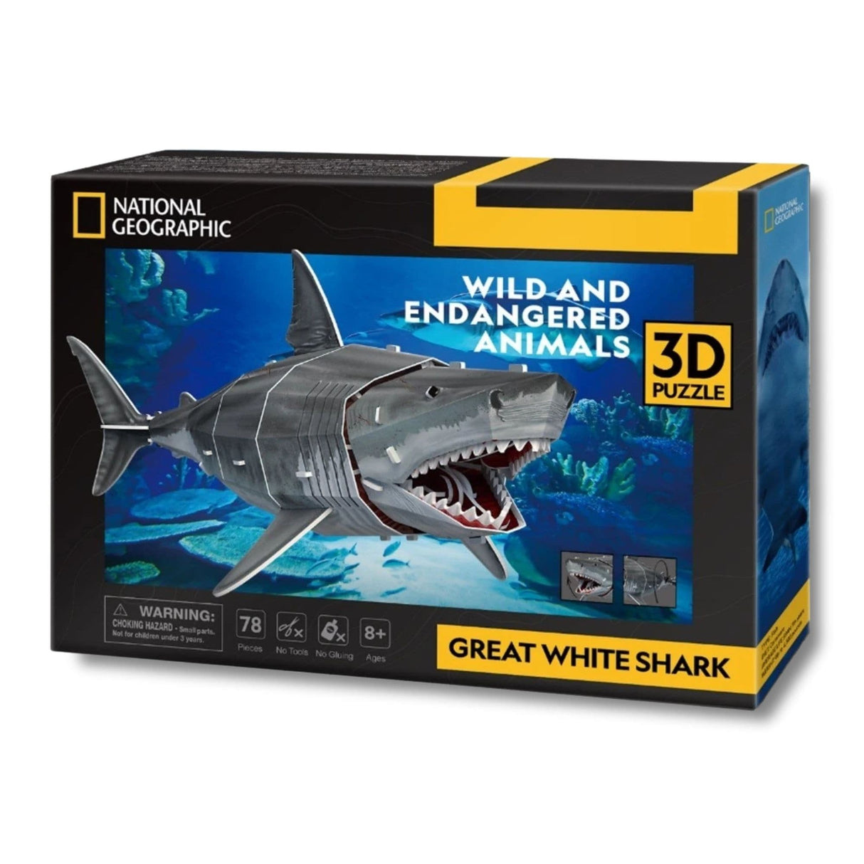Cubicfun National Geographic - Puzzle 3D Animales Tiburón Blanco