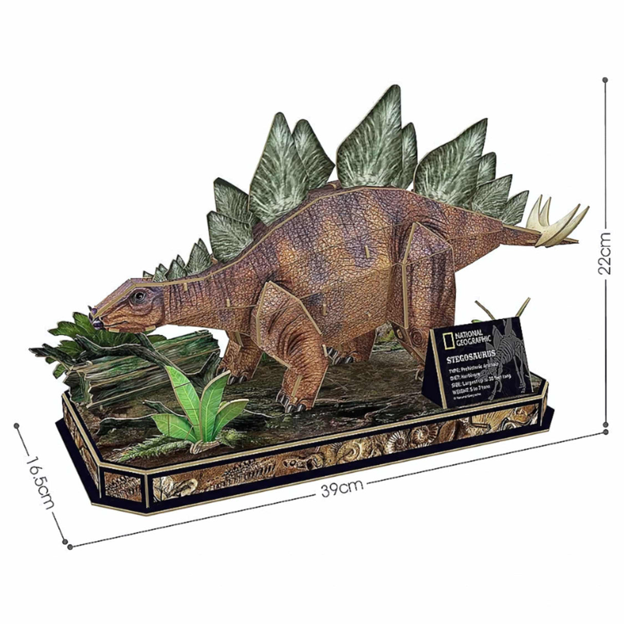 Cubicfun National Geographic - Puzzle 3D Dinosaurio Estegosaurio