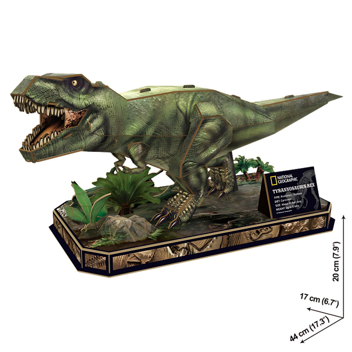 Cubicfun National Geographic - Puzzle 3D Dinosaurio Tiranosaurio Rex