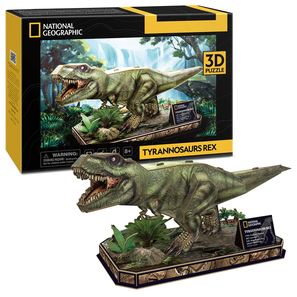 Cubicfun National Geographic - Puzzle 3D Dinosaurio Tiranosaurio Rex
