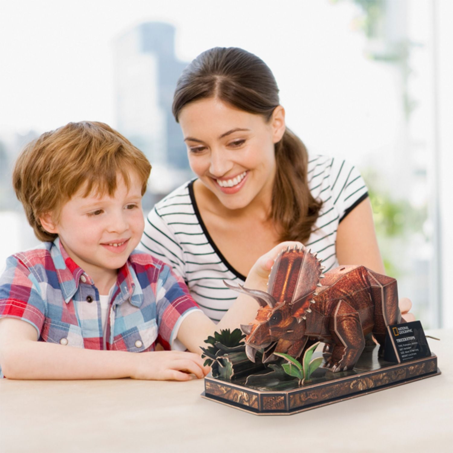 Puzzle 3D Dinosaurio Triceratops National Geographic Cubicfun
