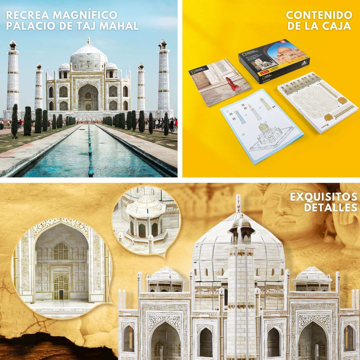 Cubicfun National Geographic - Puzzle 3D Taj Mahal India