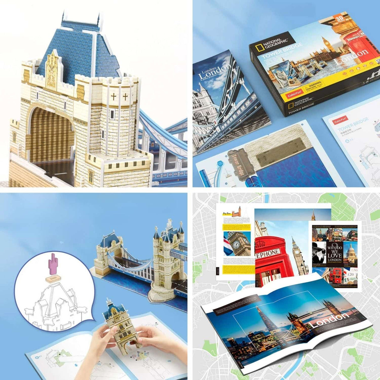 Cubicfun National Geographic - Puzzle 3D Tower Bridge Londres