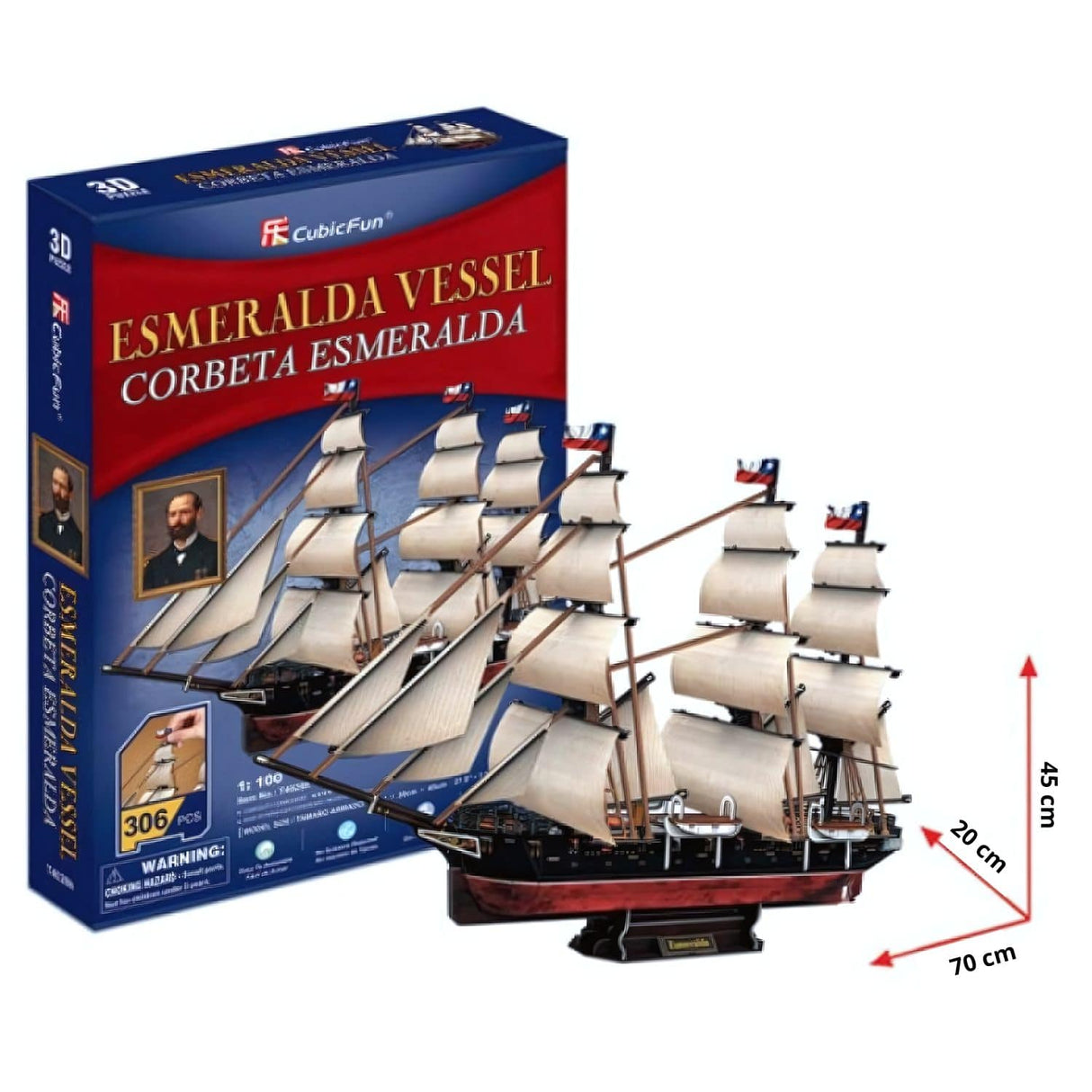 Cubicfun - Puzzle 3D Barco La Corbeta Esmeralda