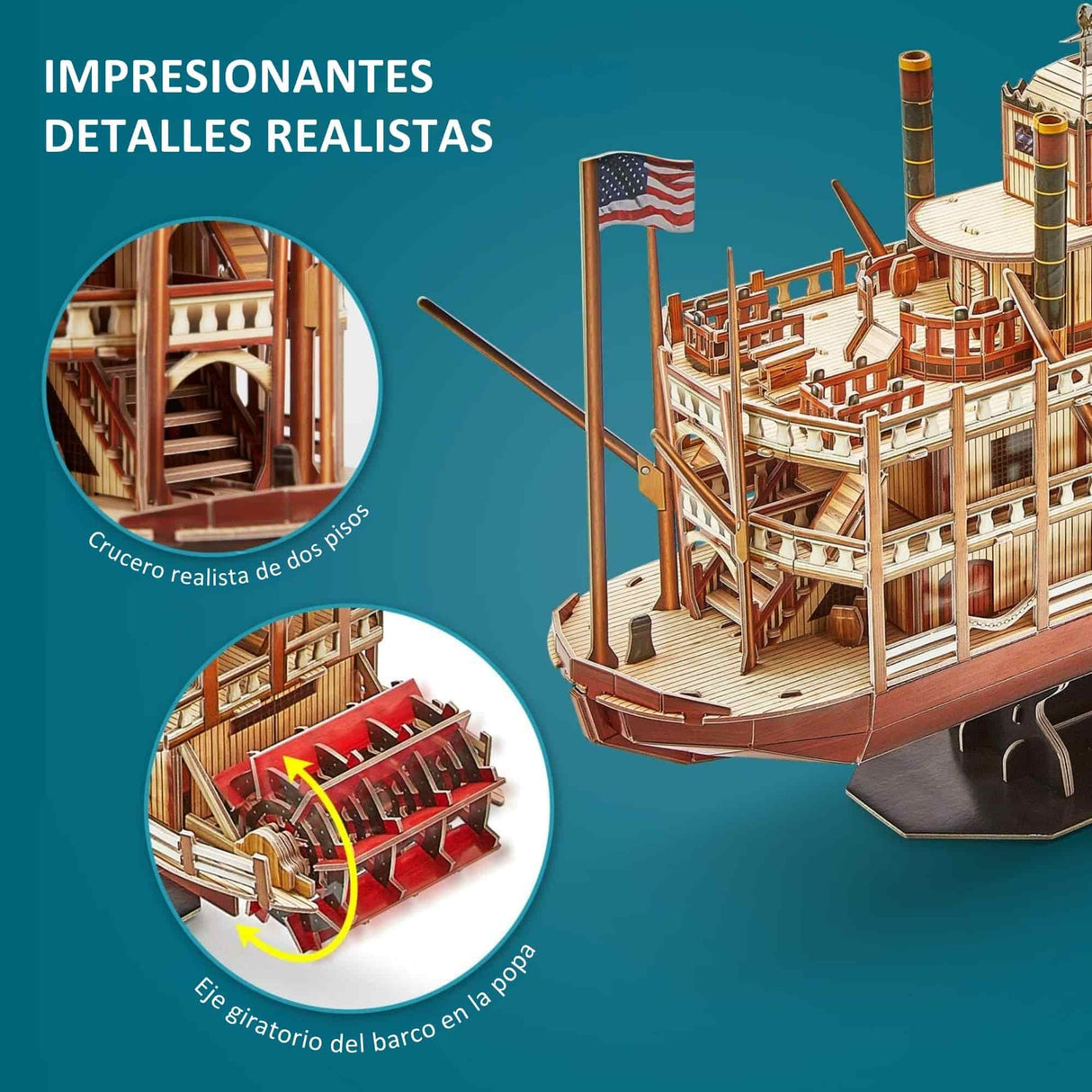 Cubicfun - Puzzle 3D Barco Mississippi Steamboat