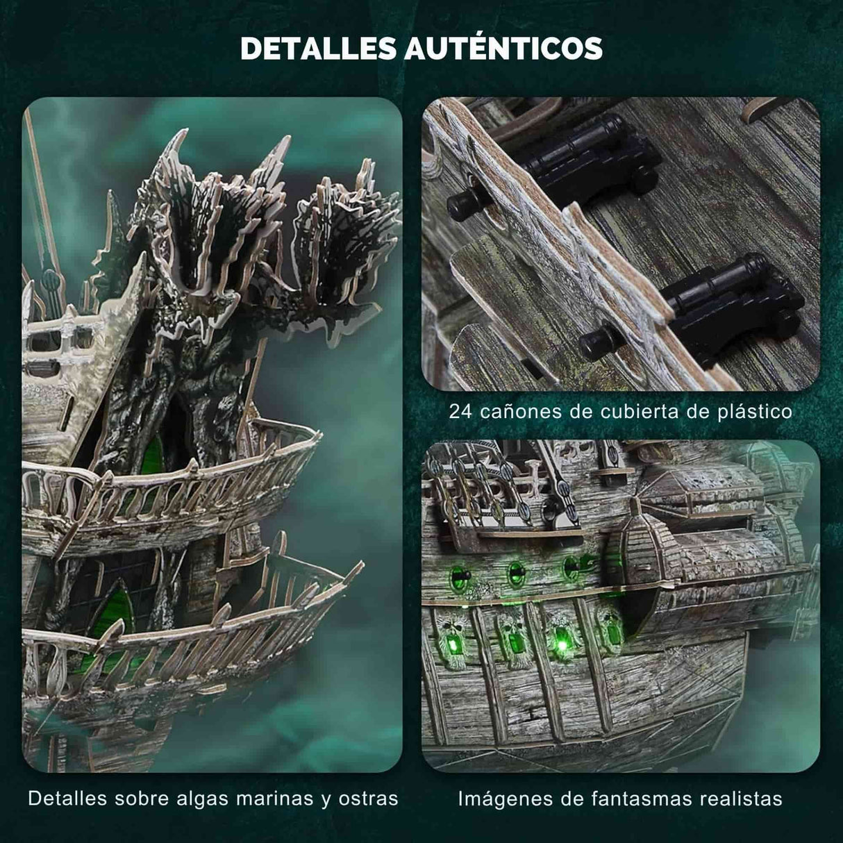 Cubicfun - Puzzle 3D Barco Pirata Flying Dutchman LED