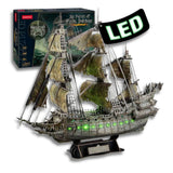 Cubicfun - Puzzle 3D Barco Pirata Flying Dutchman LED