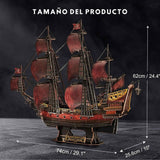 Cubicfun - Puzzle 3D Barco Pirata Queen Anne’s Revenge (Anniversary RED Edition)