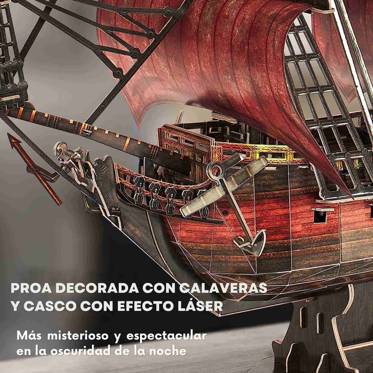 Cubicfun - Puzzle 3D Barco Pirata Queen Anne’s Revenge (Anniversary RED Edition)