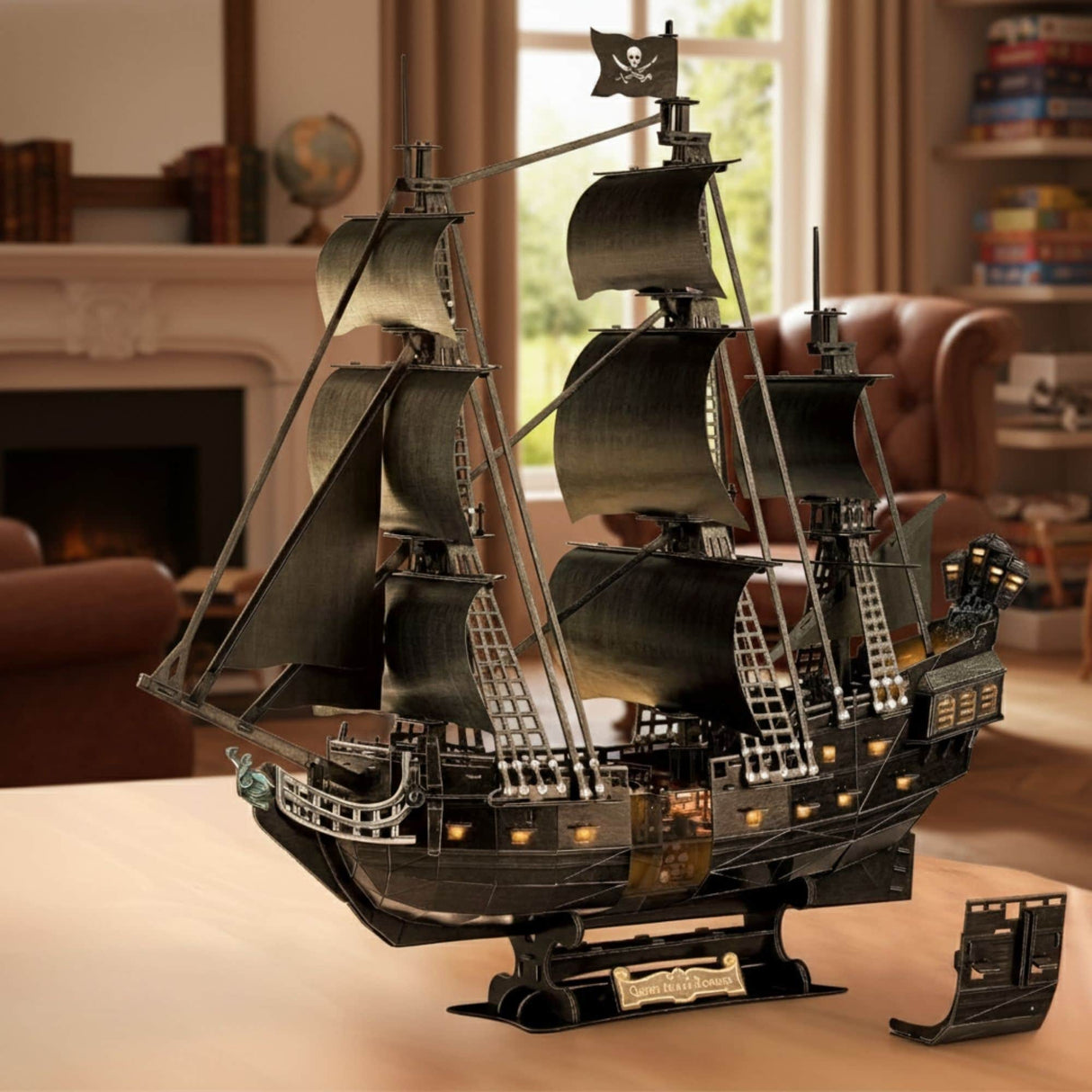Cubicfun - Puzzle 3D Barco Pirata Queen Anne's Revenge LED