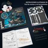 Cubicfun - Puzzle 3D Barco Pirata Queen Anne's Revenge LED