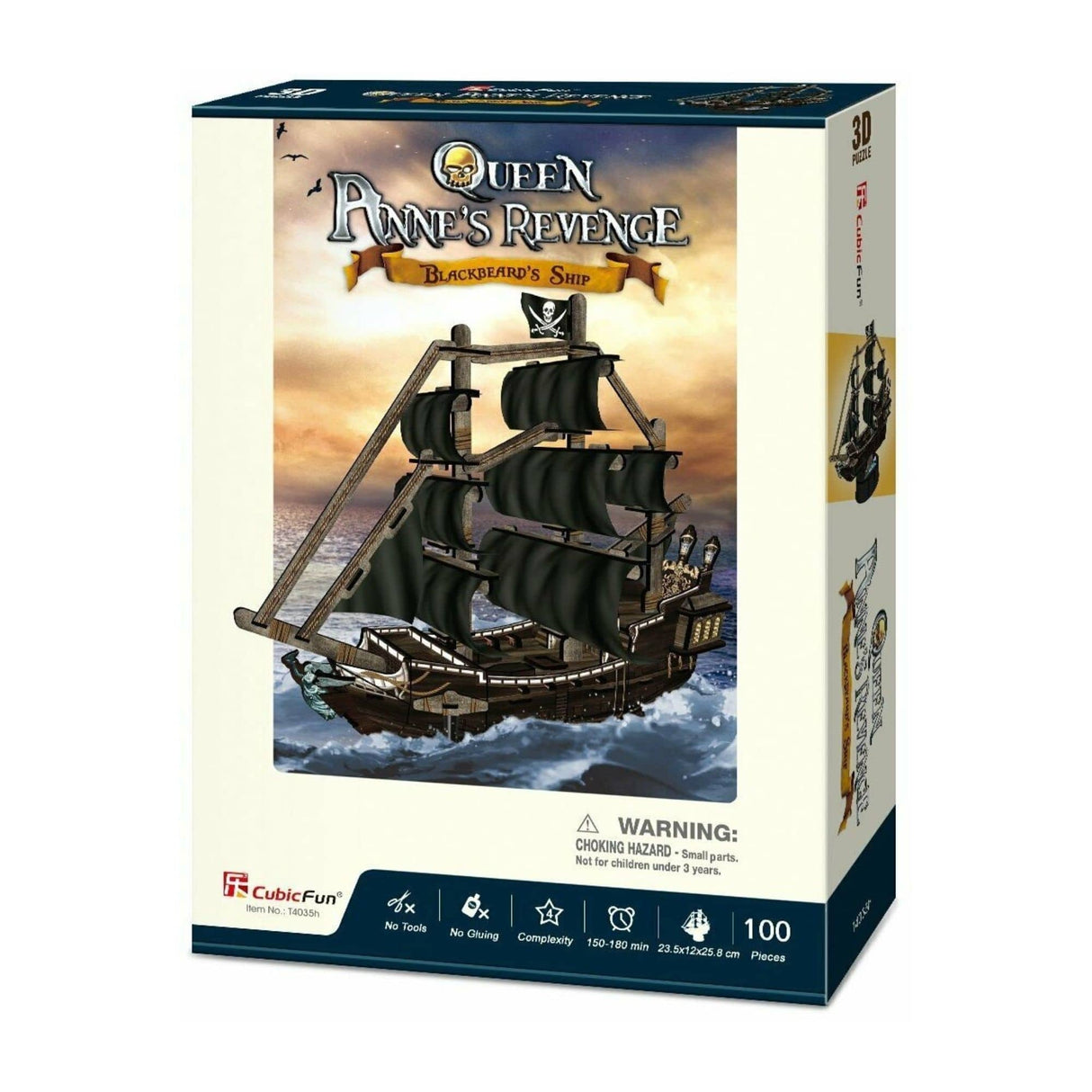 Cubicfun - Puzzle 3D Barco Pirata Queen Anne's Revenge Mini