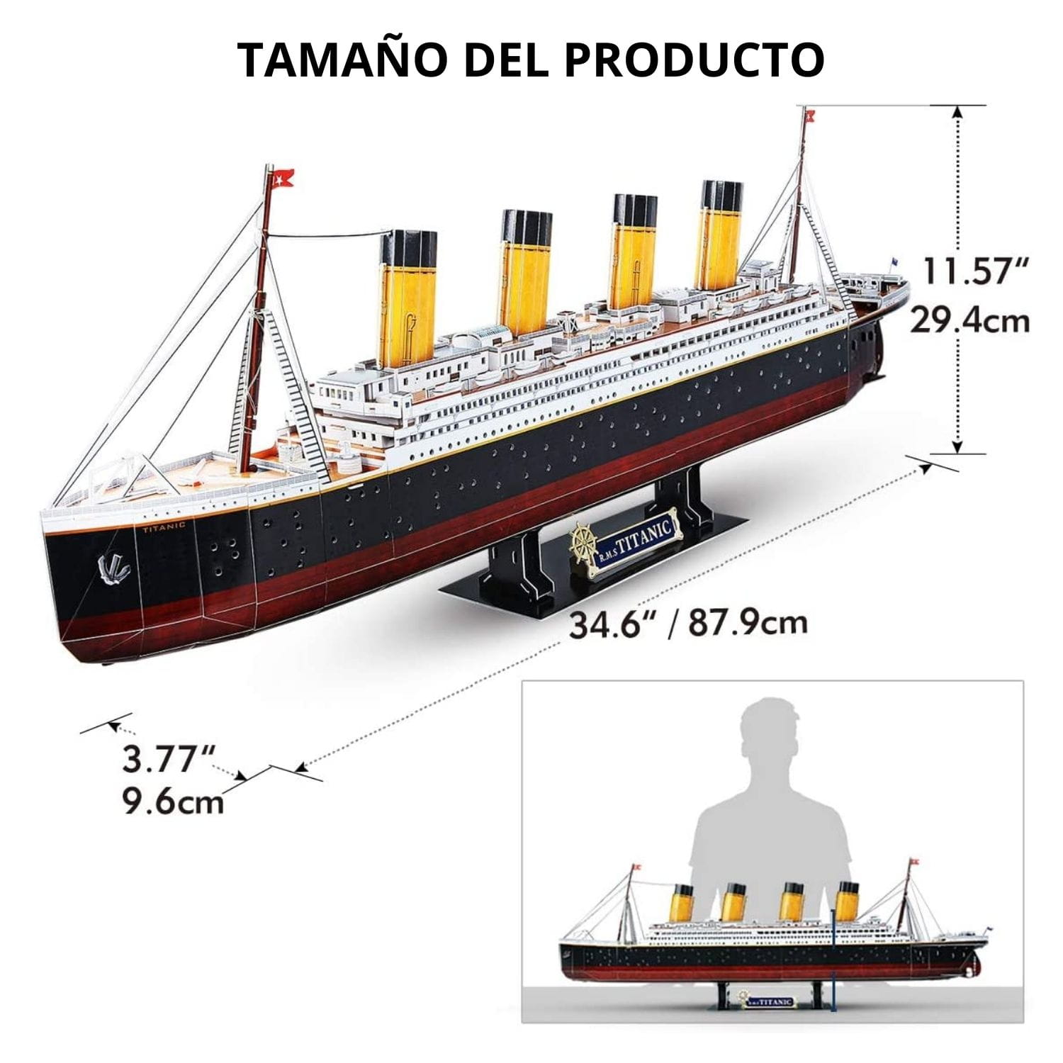 Puzzle 3D Barco Titanic Cubicfun – Dibu Chile