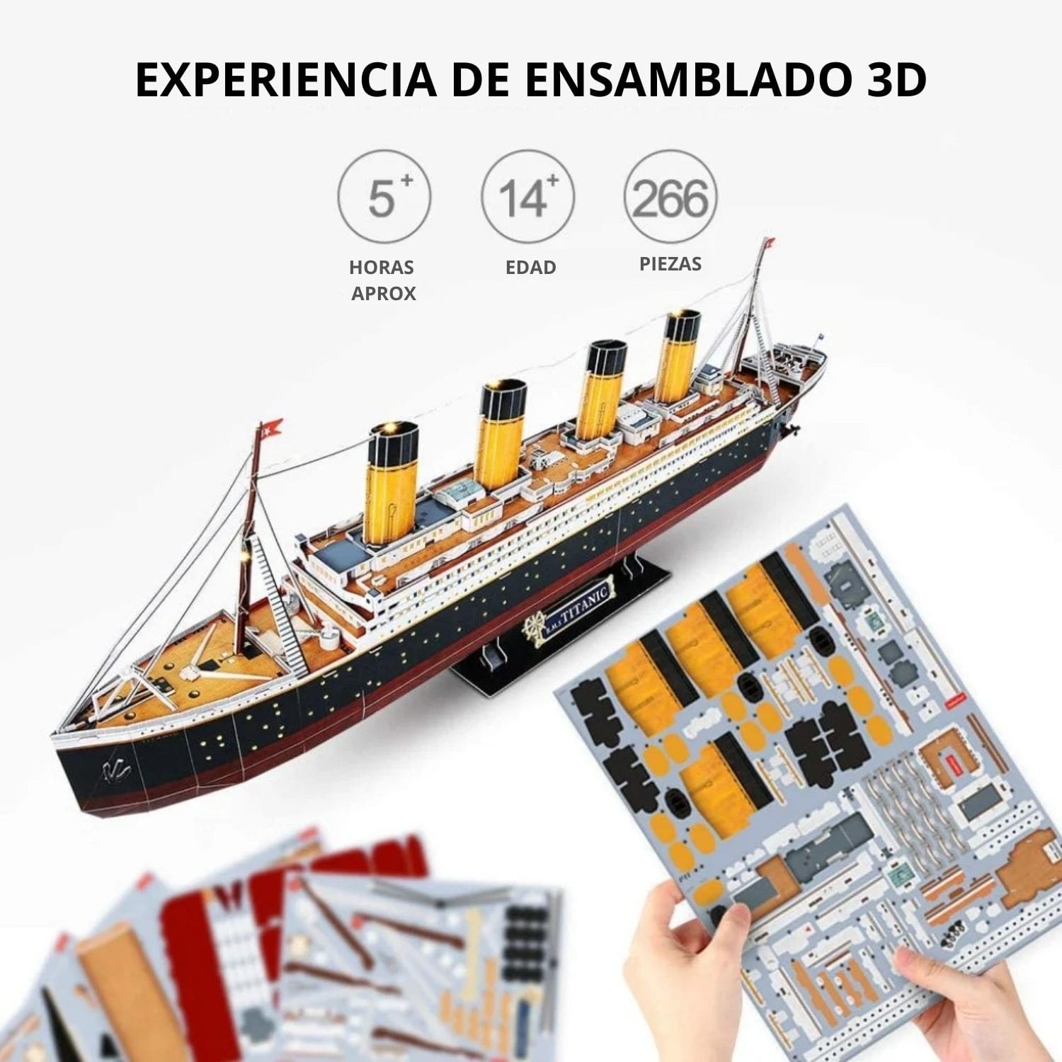 Puzzle 3D Barco Titanic Cubicfun – Dibu Chile