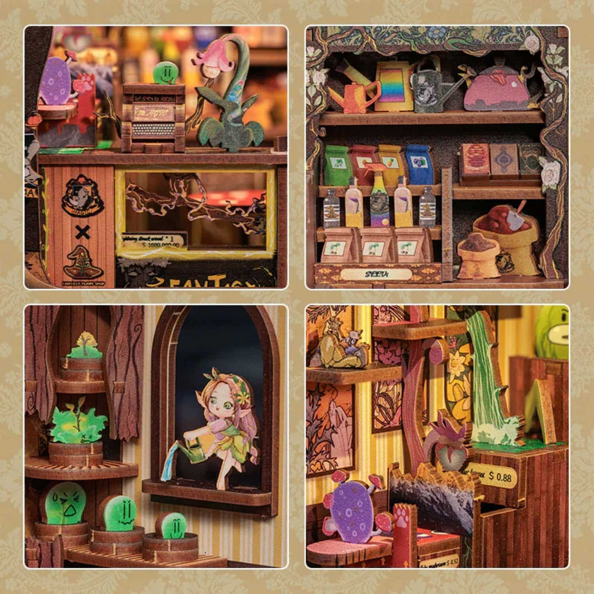Cutebee - Separador de Libros Fantasy Plant Shop MF03B