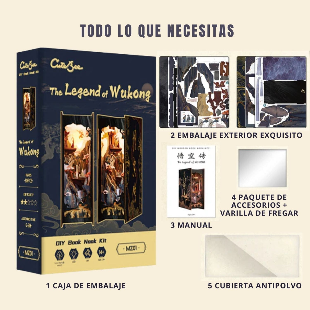 Cutebee - Separador de Libros The Legend Of Wukong MZ01