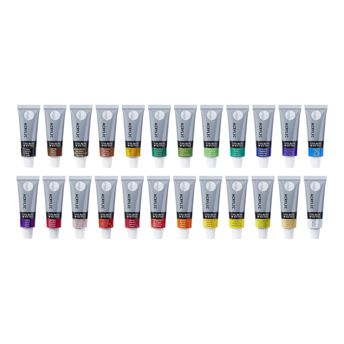Daler Rowney Simply - Set 24 Acrílicos 12 ml