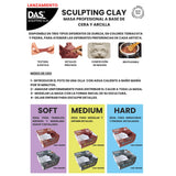 Das - Plasticina Profesional Sculpting Clay Stone 230 g Hard