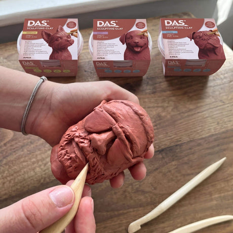 Das - Plasticina Profesional Sculpting Clay Terracotta 230 g Medium