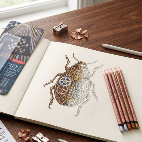 Derwent - Set 6 Lápices de Colores Metálicos