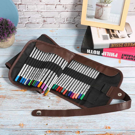 Estuche Enrollable de Lona para 72 Lápices