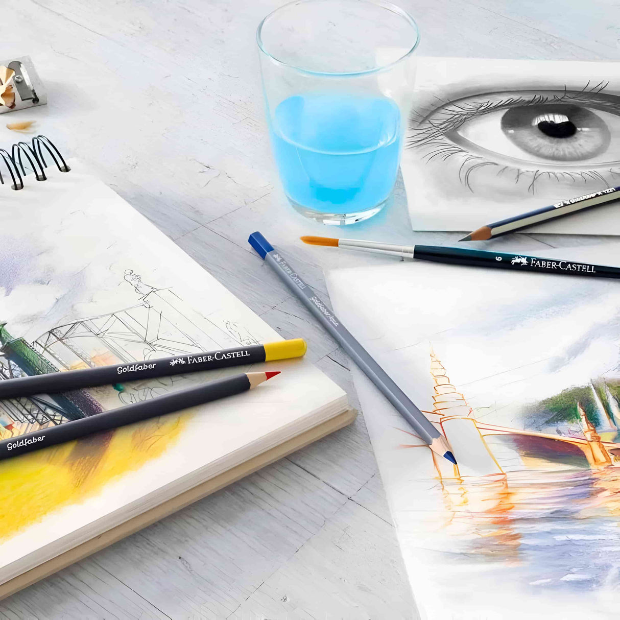 Faber Castell Goldfaber Aqua - Set 12 Lápices de Colores Acuarelables