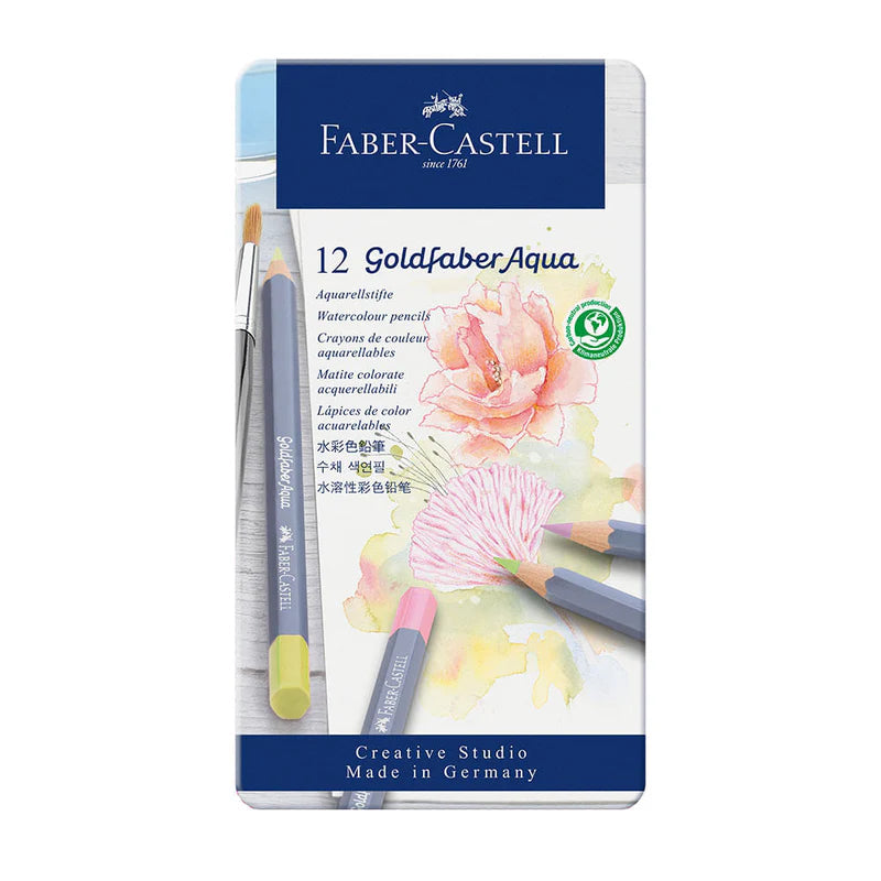 Faber Castell Goldfaber Aqua - Set 12 Lápices de Colores Pastel