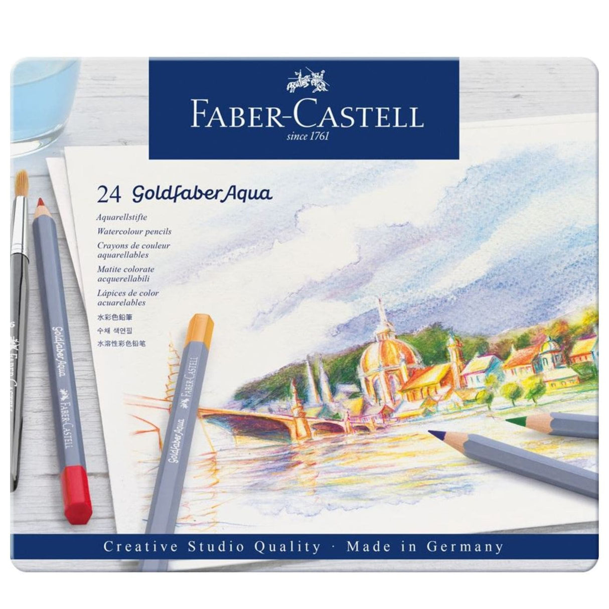 Faber Castell Goldfaber Aqua - Set 24 Lápices de Colores Acuarelables