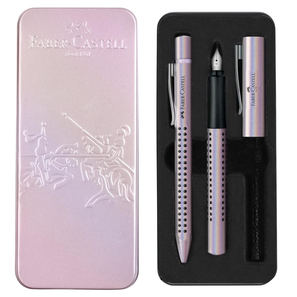 Faber Castell Grip 2011 - Kit Pluma M y Bolígrafo XB Glam Edition Pearl