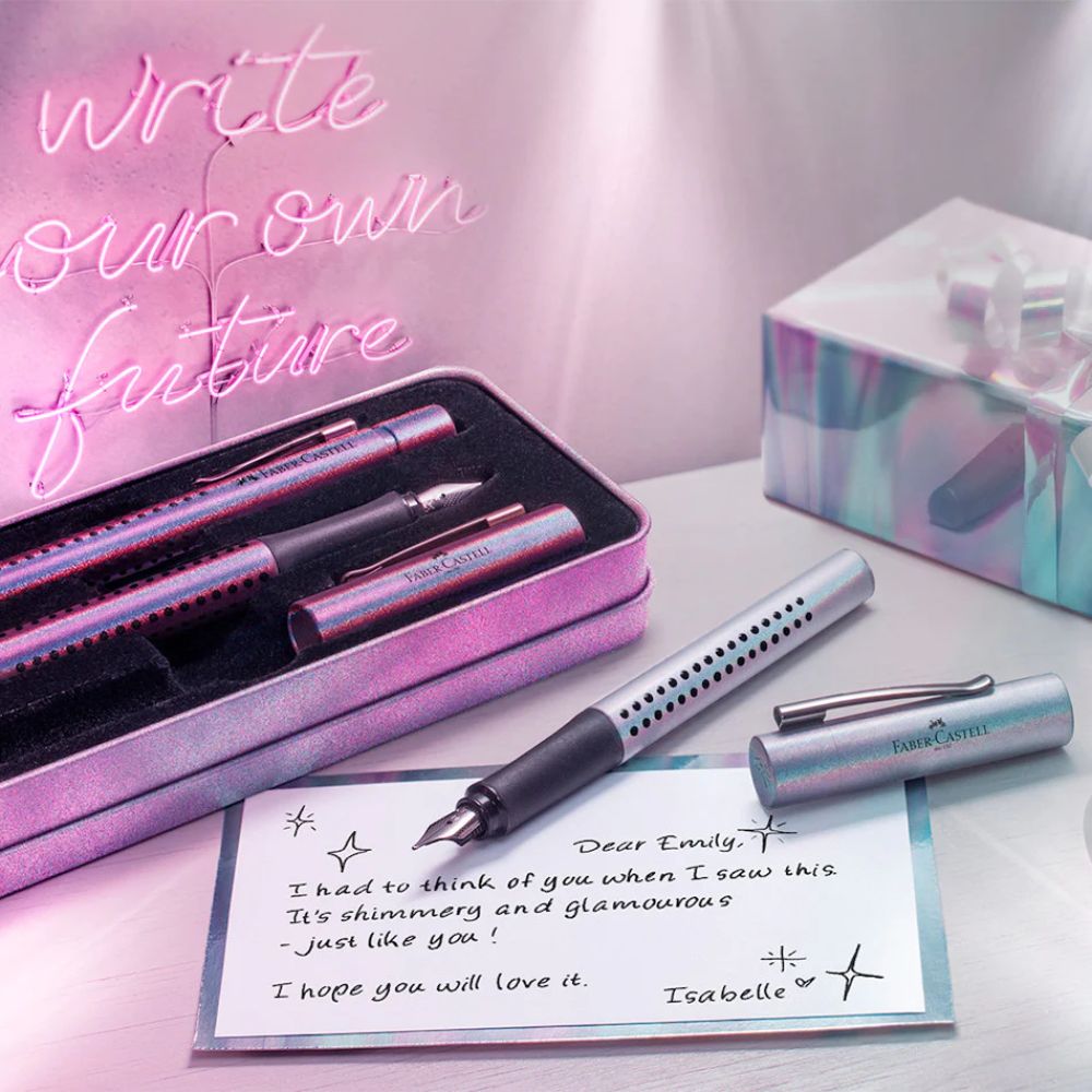 Faber Castell Grip 2011 - Kit Pluma M y Bolígrafo 0.7 Glam Edition Violet
