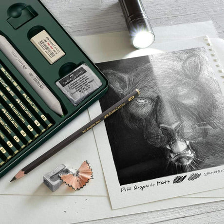 Faber Castell - Kit Grafito Castell 9000 y Pitt Graphite Matt 20 Piezas