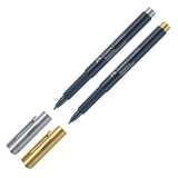 Faber-Castell Metallics - Set 2 Marcadores Oro y Plata